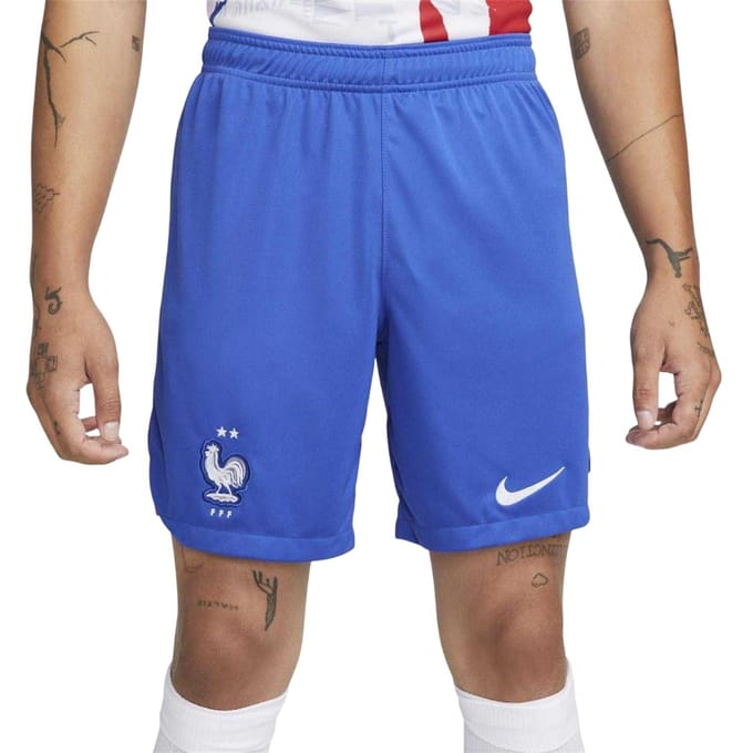 Nike Heren 2022-2023 Frankrijk Voetbalshort (Blauw)