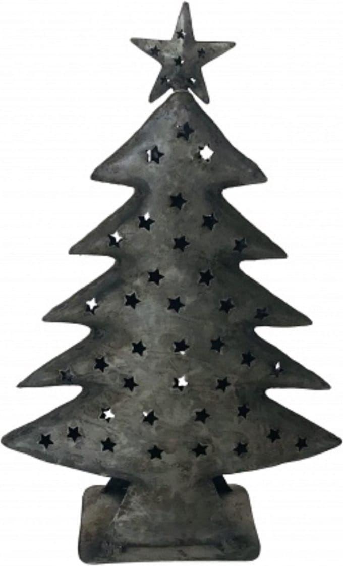 Xmas tree antique steel H40cm