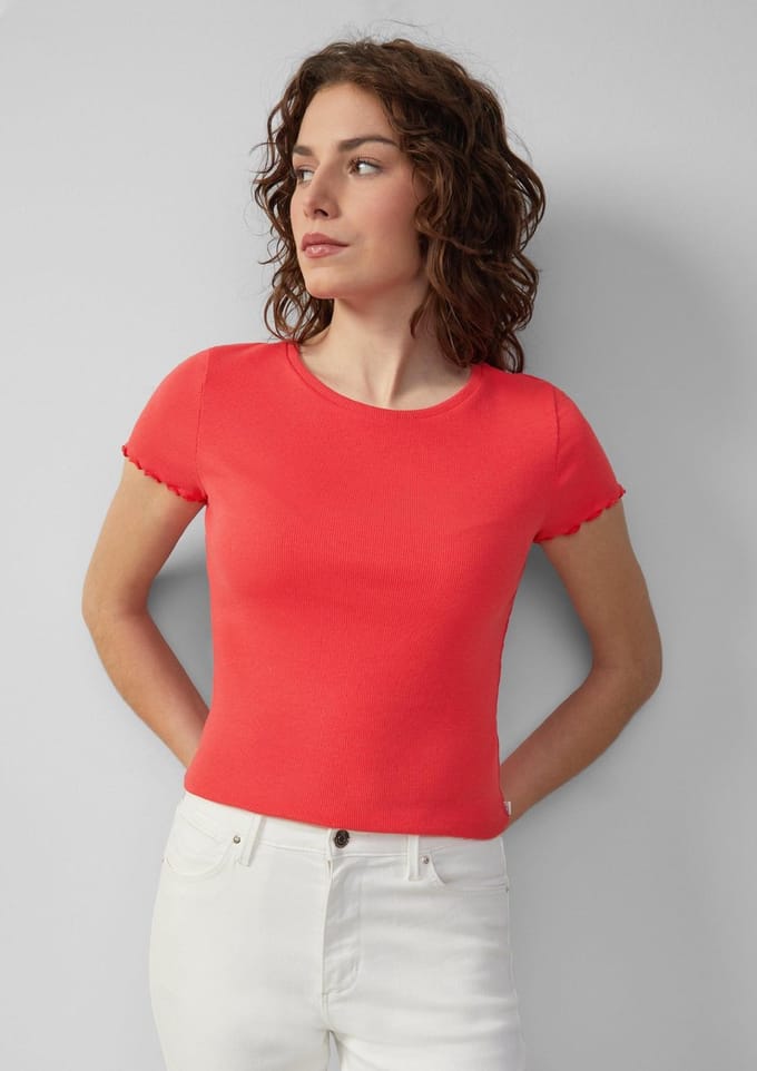 Kort dames-T-shirt QS