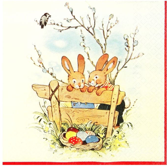 Servet "Bunny vriendschap"