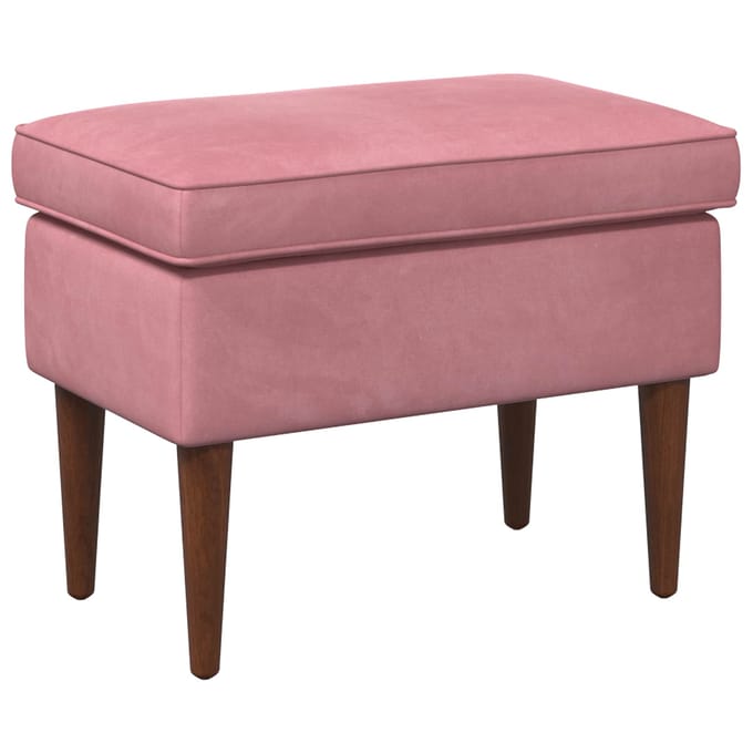 vidaXL - Voetenbank - Roze - 55 - x - 35 - x - 41 - cm - Fluweel