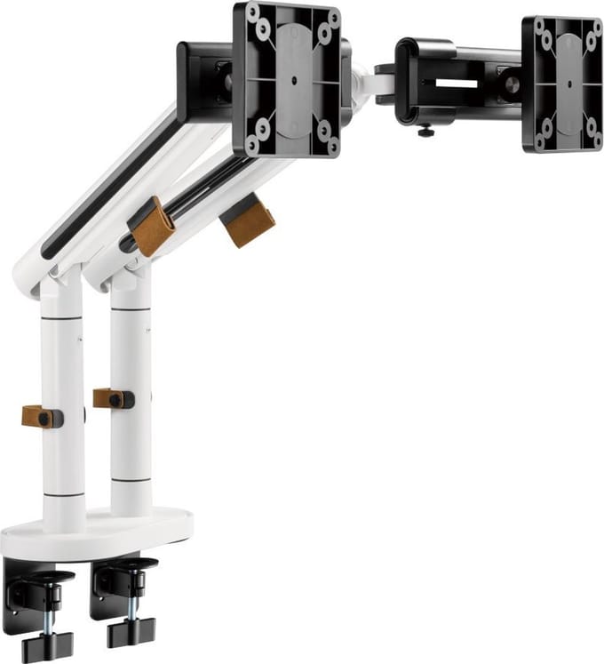 SmartView Dubbel Monitorarm wit