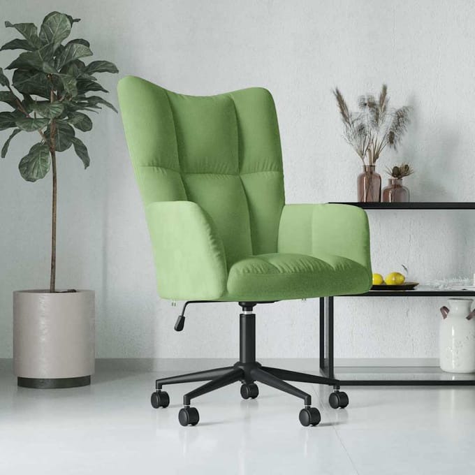vidaXL - Relaxstoel - fluweel - lichtgroen