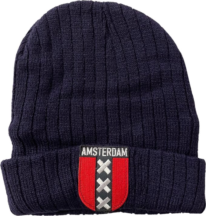 Premium Kwaliteit Muts / Beanie - Hoogwaardige kwaliteit | Blauw Amsterdam