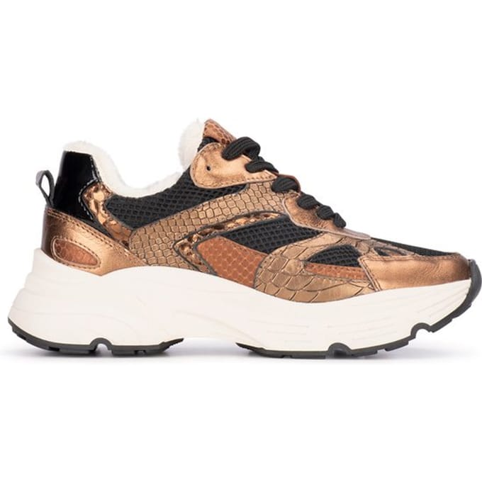 PS Poelman TOKIO - maat 42 - Dames Sneaker - Brons met combinatie