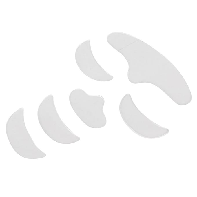 6 Stuks Anti Rimpel Siliconen Patch Pad Huid Lifting Herbruikbare Voorhoofd Oog Kin Gezichtspatch white