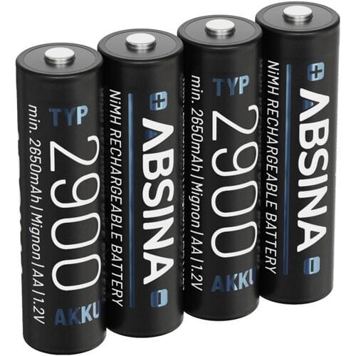 Absina Oplaadbare AA batterij (penlite) NiMH 1.2 V 4 stuk(s)