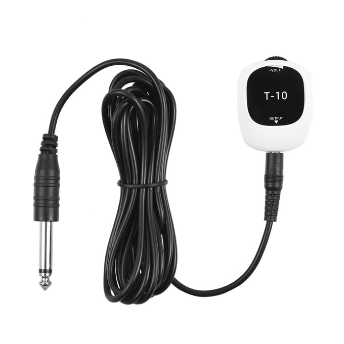 Piezo Pickup Universeel Geen boren Zelfklevende Pick-up 6,5 mm audio-interface voor luidspreker, T-10-02