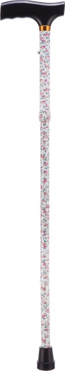 Opvouwbare wandelstok - Pink Flower 74 - 84 cm