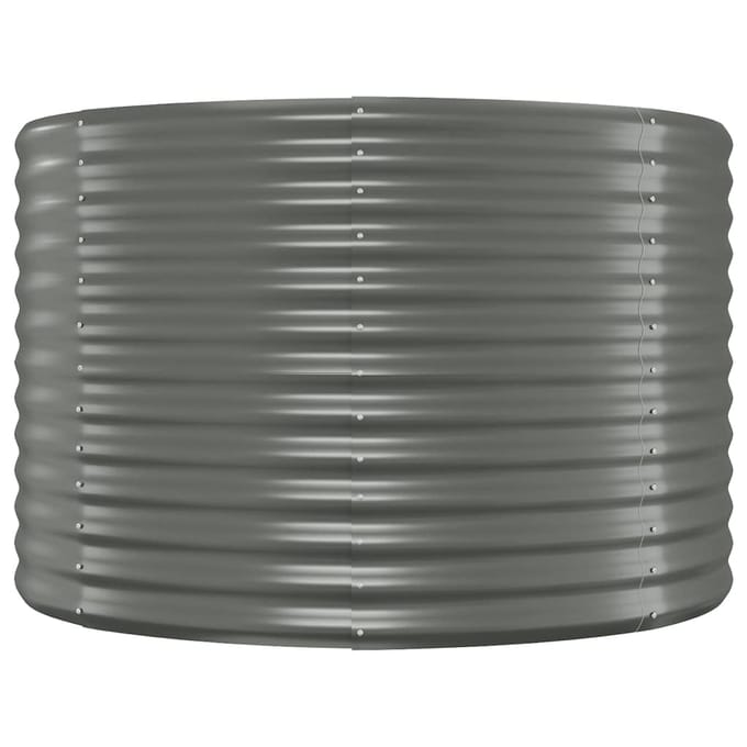 vidaXL - Plantenbak - 249x100x68 - cm - gegalvaniseerd - staal - grijs