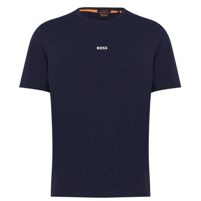 Boss Oversized T-shirt voor heren met Tchup-logo (Marine)
