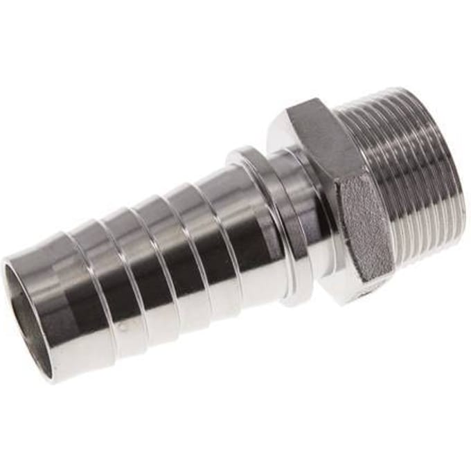 32x48 mm & R1-1/4'' RVS 1.4301 Slangpilaar met Buitendraad DIN EN 14423