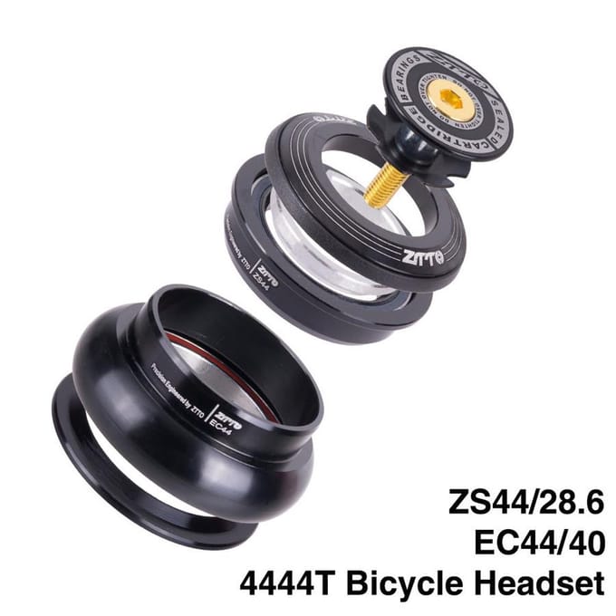 Cadre de Tube de vélo CNC 44mm 1 1/8  -1 1/2 , adaptateur de fourche à Tube conique, casque gray