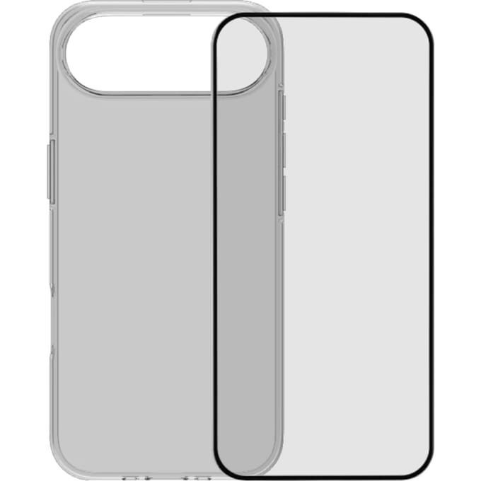 BlueBuilt Back Cover iPhone Air Transparant + BlueBuilt iPhone Air Screenprotector Glas