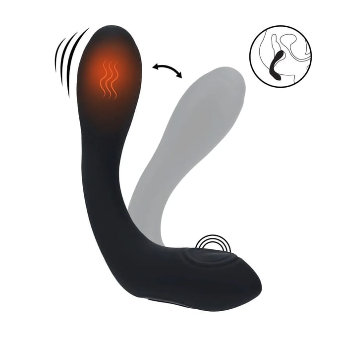 Levelz - Vibrerende en Verwarmde Buigbare Tapping Siliconen Prostaat Stimulator