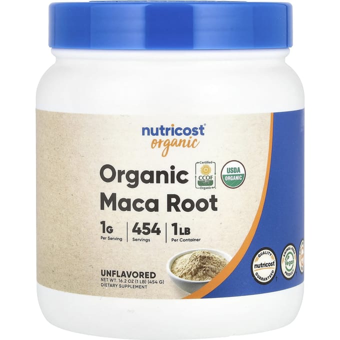 Nutricost, Racine de Maca Bio, Non Aromatisé, 1 lb (454 g)
