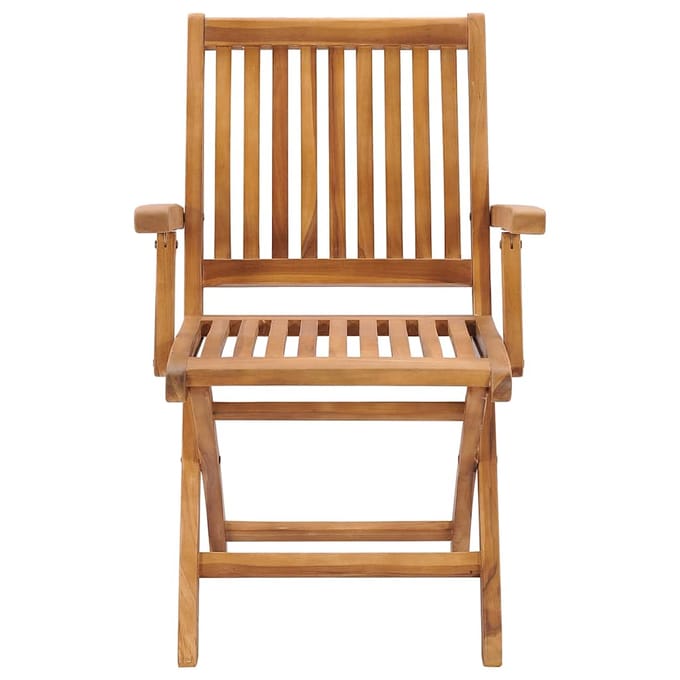 vidaXL - Klapstoelen - met - kussens, - 6 - stuks, - massief - teakhout