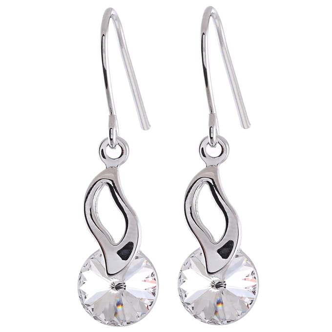 Behave - Oorhangers dames - Elegant kristalontwerp - Zilverkleur sierlijk