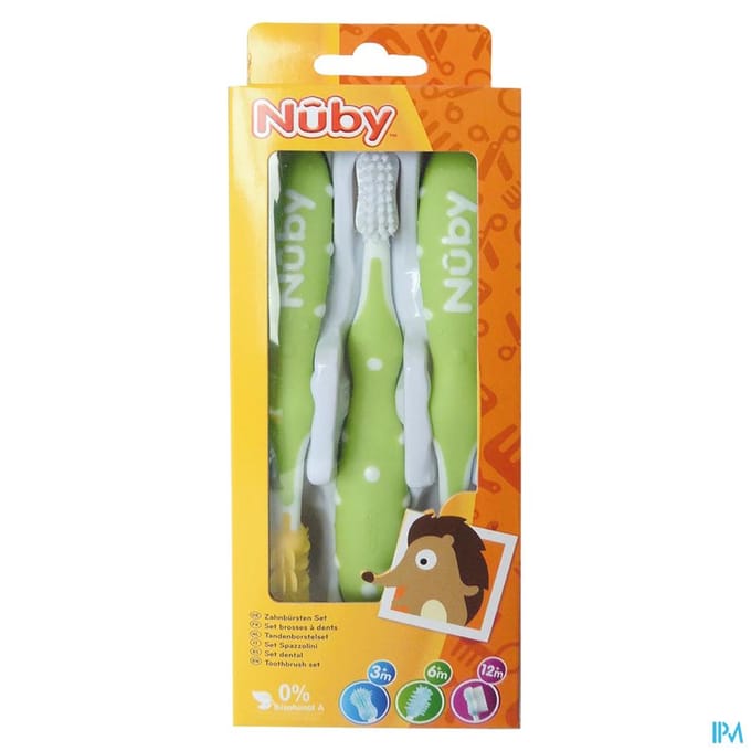 Nuby Tandenborstelset - Groen - +3m