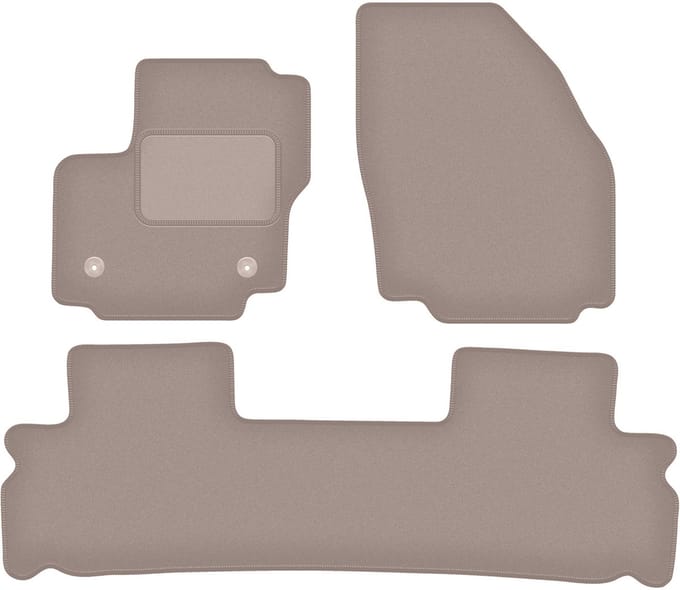 Beige veloursmatten voor: Ford S-MAX MK1 minivan (2012-2015)