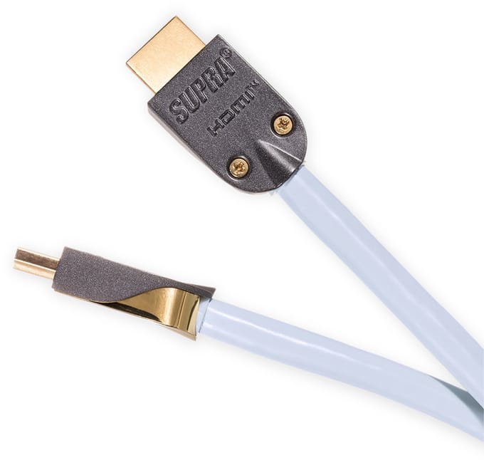 Supra HDMI 2.1 - 1m - Blauw - 8K - Kabel met afneembare connectorbehuizing