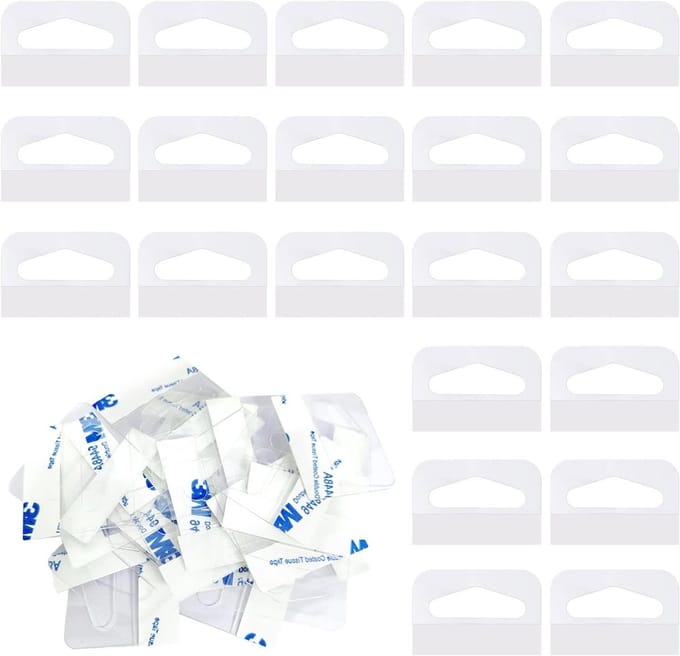 200 Stuks Heldere Plak Hangoogjes met Sterke Lijm voor Verkoopartikelen en Retail Displays