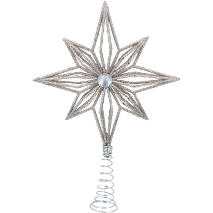 Gisela Graham Kerstboom Ster Goud Glitter met Diamant