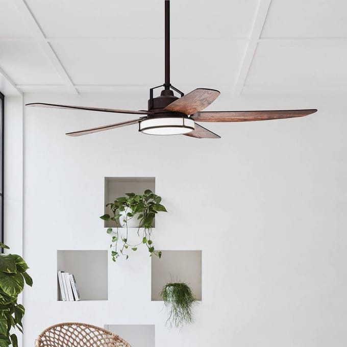 Beacon Lighting Beacon plafondventilator met verlichting Louisville, brons, stil