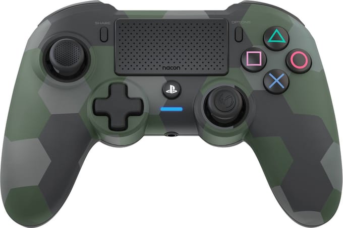 NACON Dualshock 4 V2 Controller Asymmetric - Camo Green - Wireless Controller - Sony PlayStation 4