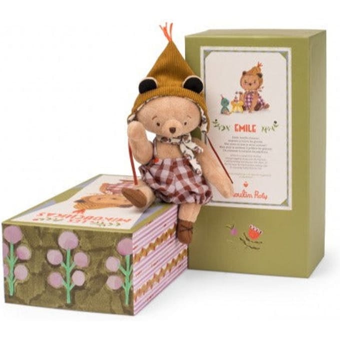 Moulin roty knuffelbeer les minouchkas - emile - 25,5 cm