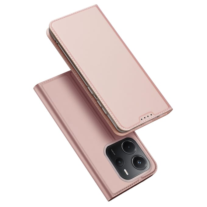 Dux Ducis Slim Softcase Bookcase voor de Xiaomi Redmi Note 14 (4G) - Rosé Goud