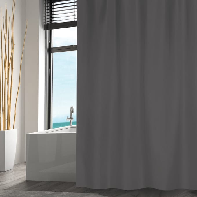 MSV Douchegordijn Anti-Schimmel – Waterdicht Douchegordijn van Polyester – Antraciet – 180 x 200 cm