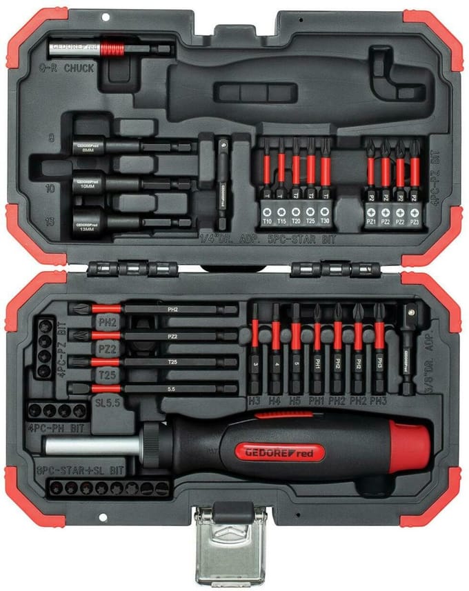 Gedore R33003043 Bitset 43-delig 1/4 (6,3 mm) Incl. ratel