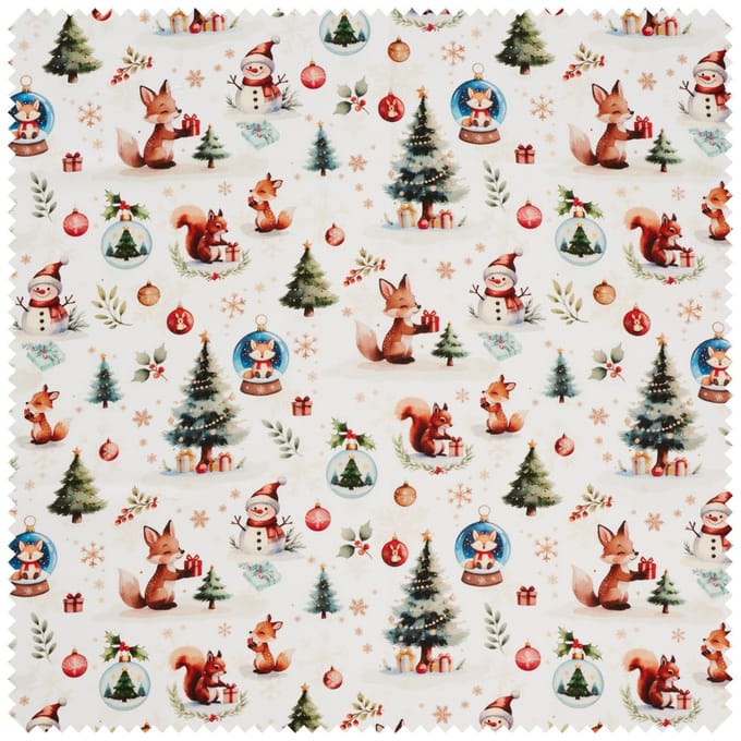 Katoenen stof "Snowys Winter magic"