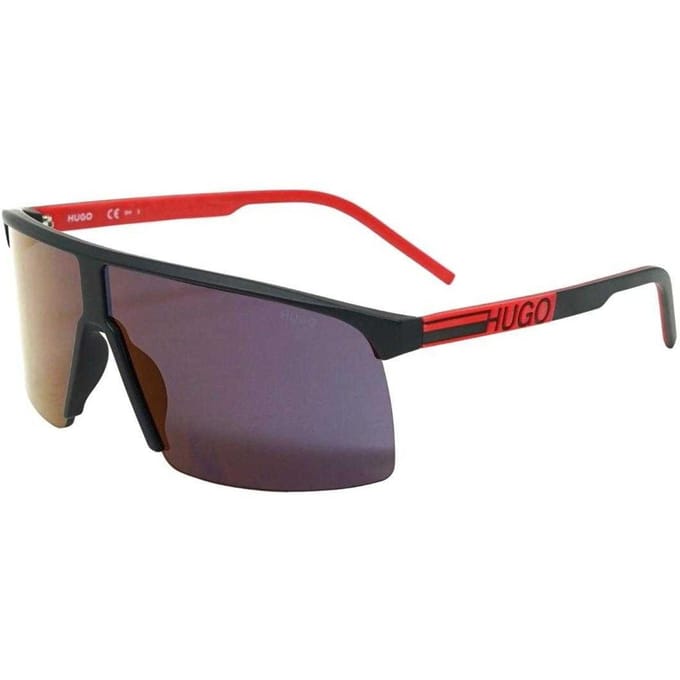 Hugo Boss Matte zonnebril heren (Zwart/Rood)