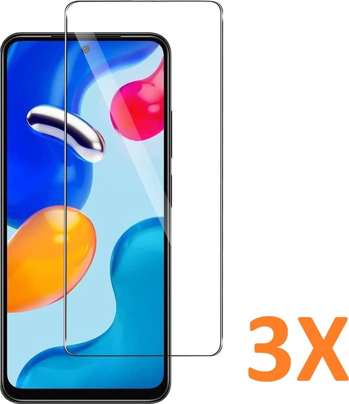 Screenprotector Glas - Tempered Glass Screen Protector Geschikt voor: Xiaomi Redmi Note 11S/ Redmi Note 11 - 3x