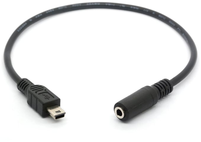 Mini USB naar 3,5 mm Audio Kabel voor Headset Adapter - Verbinding voor Mobiele Telefoon