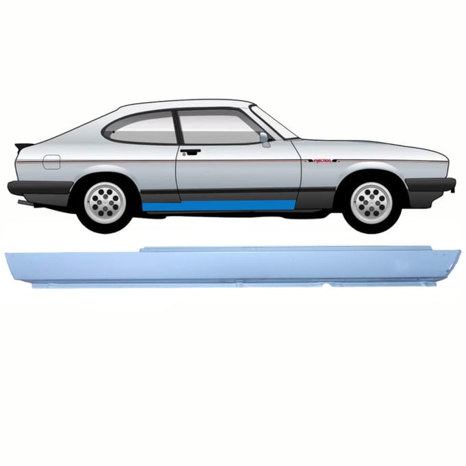 Volledige dorpel voor Ford Capri 1974-1987 / Rechts
