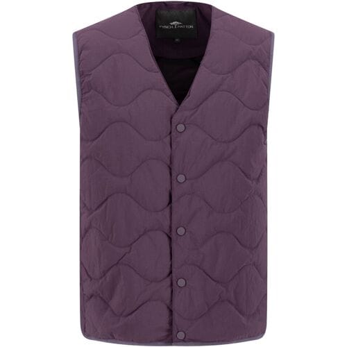 Fynch-Hatton Body-Warmer Onion Quilted Aubergine / male