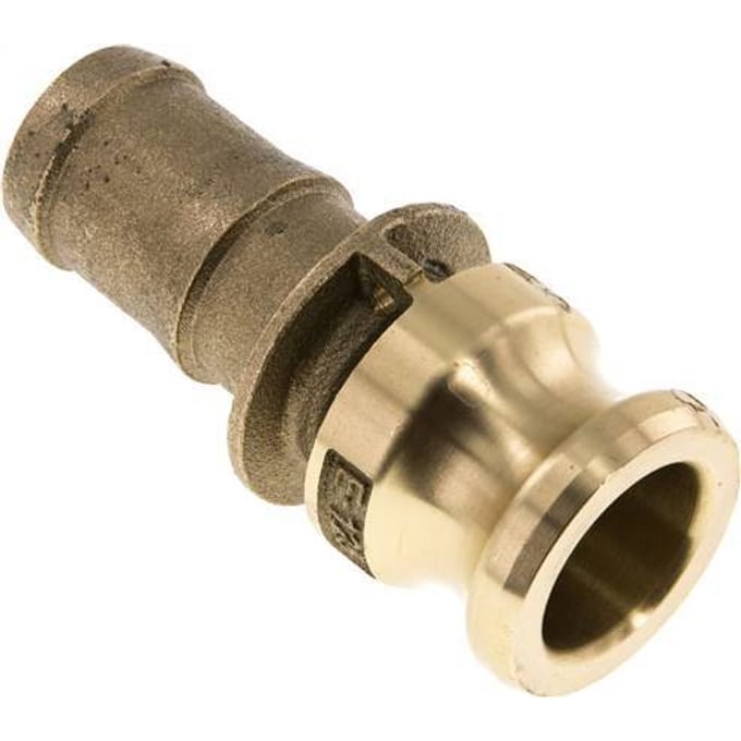 Camlock DN 32 (1 1/4'') Koppeling Messing met slangpilaar (32 mm) Type E MIL-C-27487