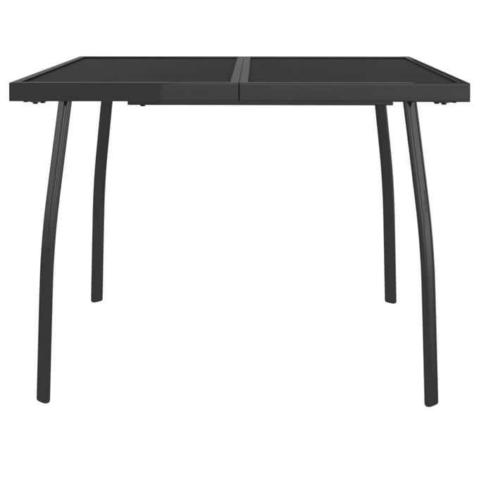 vidaXL - Tuintafel - 100x100x72 - cm - staalgaas - antracietkleurig
