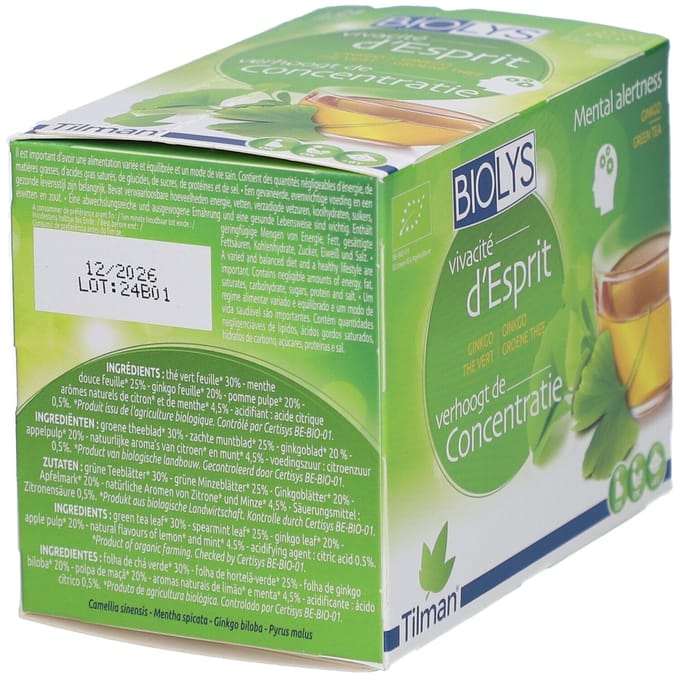 Biolys Concentratie Ginkgo-Groene Thee 24 Filterzakje