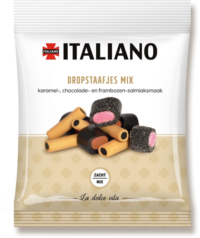 Italiano Dropstaafjes Mix - 170 gram - 12 zakken
