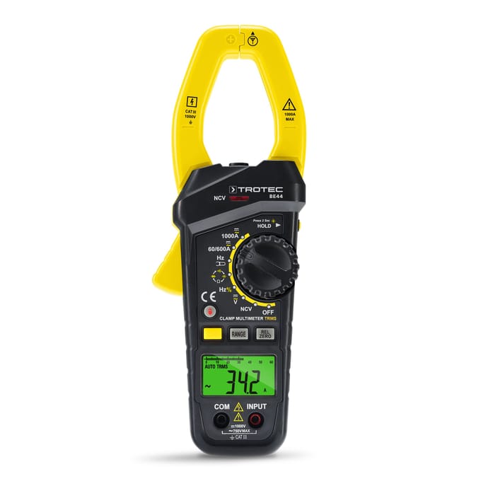 TROTEC Stroomtang - Ampèremeter BE44 met ware RMS-functie