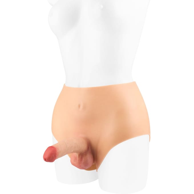 siliconen-penisbroek met ingebouwde dildo