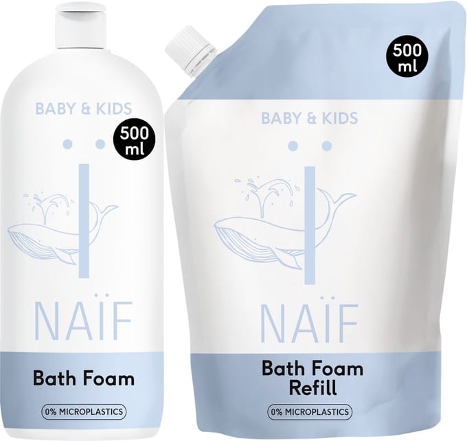 Bath Foam Refill Pack and Pump Bottle Baby & Kids 2x500ml