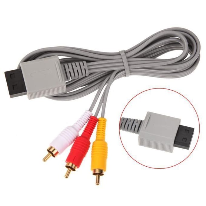 Câble AV - Nintendo - Wii - 1,8m - RCA - Haute qualité wit