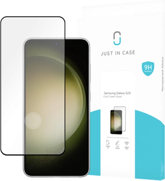Just in Case screenprotector geschikt voor Samsung Galaxy S23 - Screenprotector Full Cover Gehard Glas