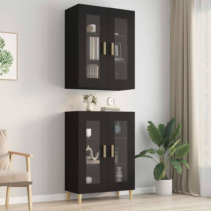 vidaXL - Hangkast - 69,5x34x90 - cm - zwart