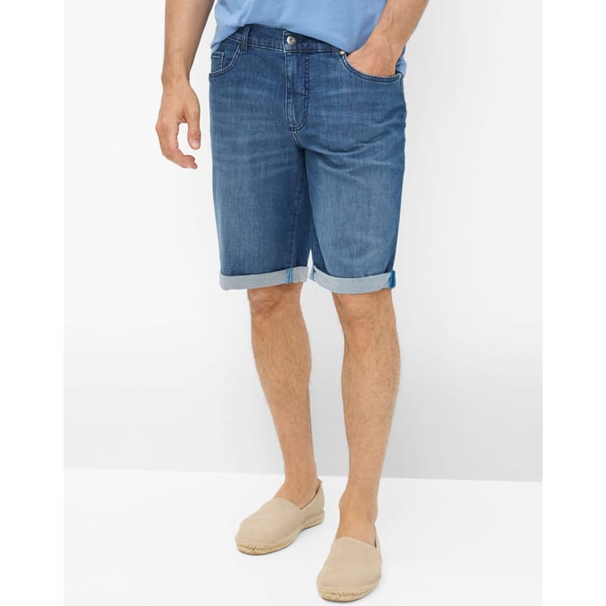 Eurex Heren Bermuda  Style BRAD BLUE STONE, denim blauw regular, maat 64